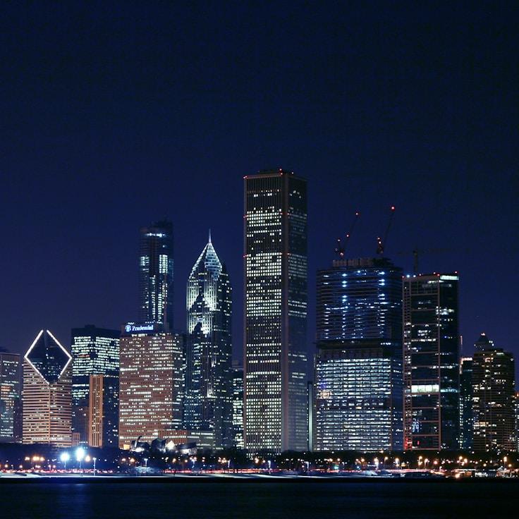 City skyline in Madrid, Spain